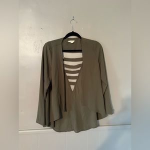 Olive Green open back Cardigan